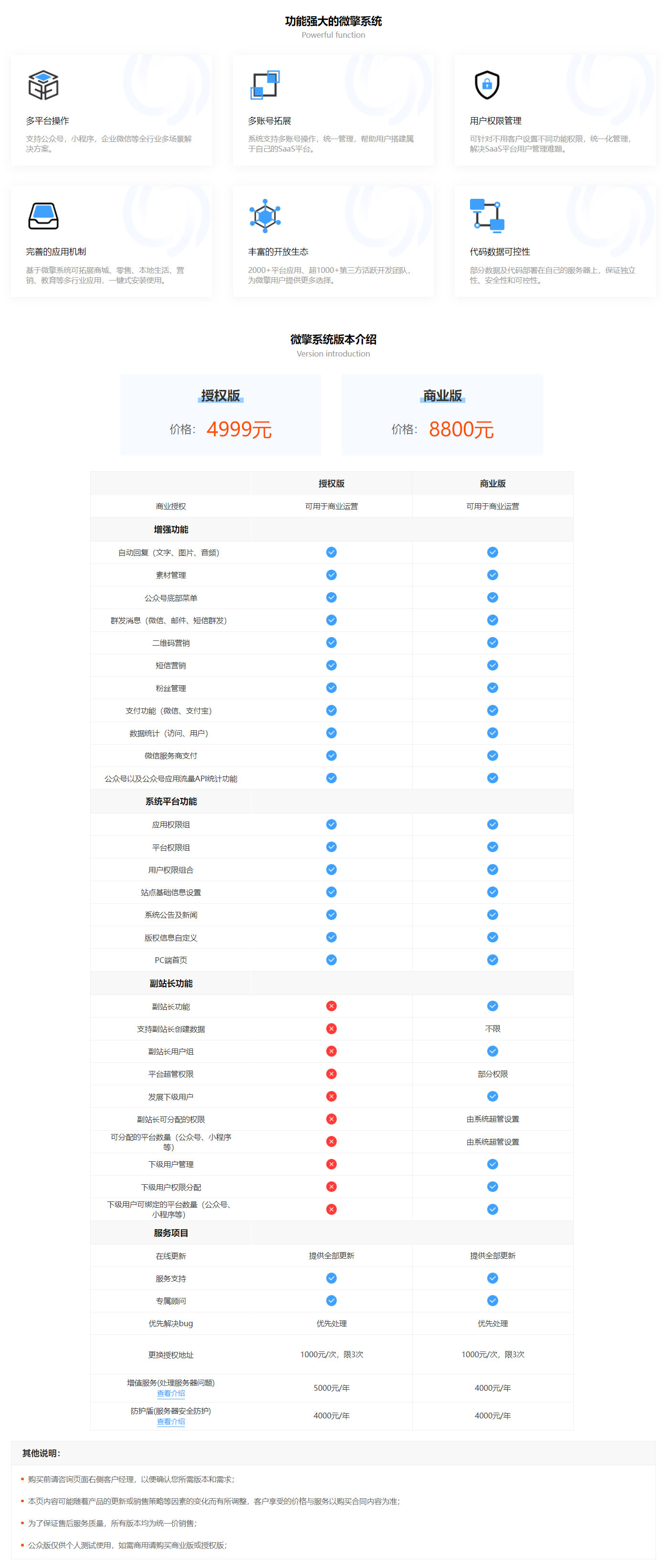 微擎系统商业版